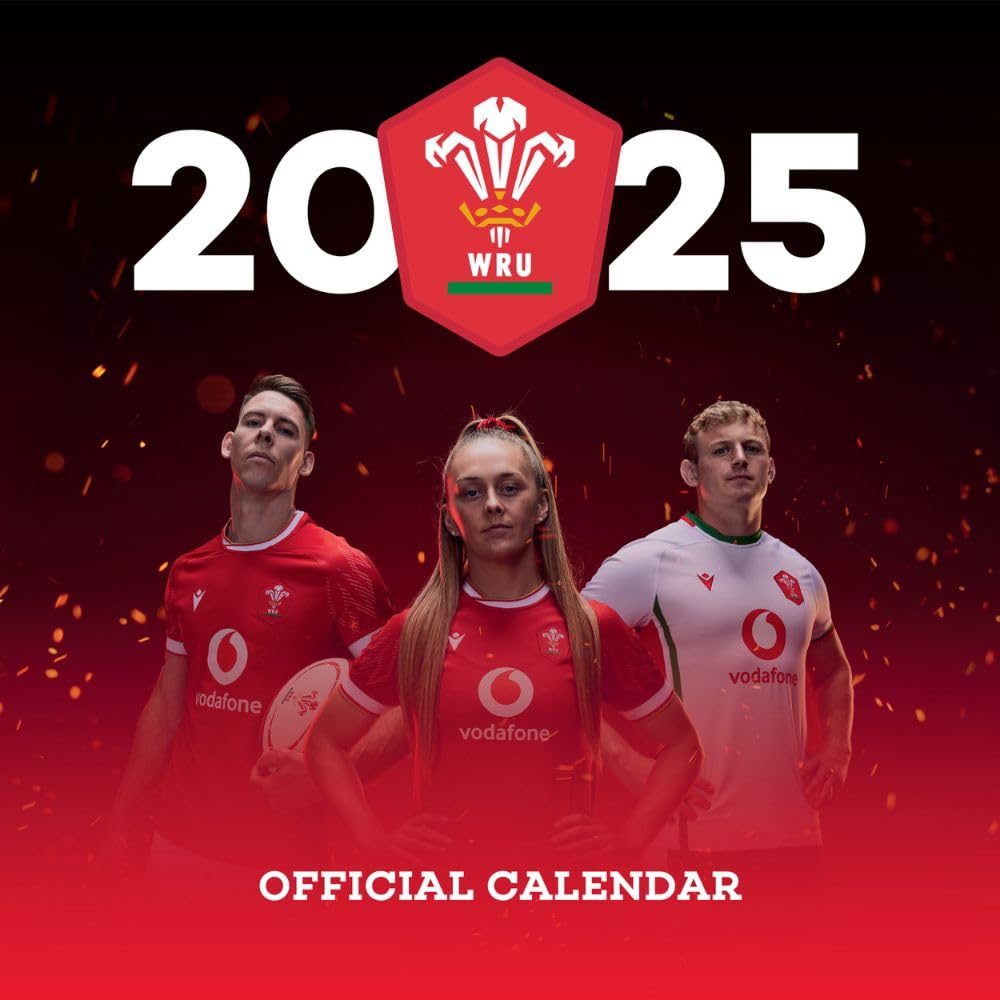 Official Wales RU Square Calendar 2025