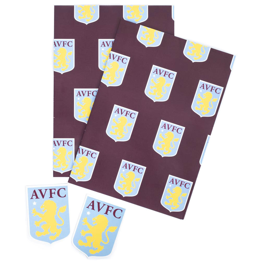 Official Aston Villa FC Text Gift Wrap