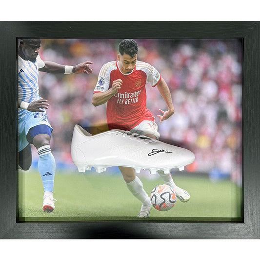 Official Arsenal FC Martinelli Signed Boot (Framed)