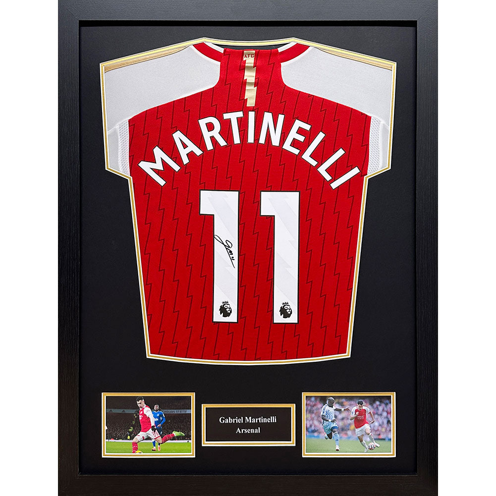 Official Arsenal FC Martinelli Signed Shirt (Framed)