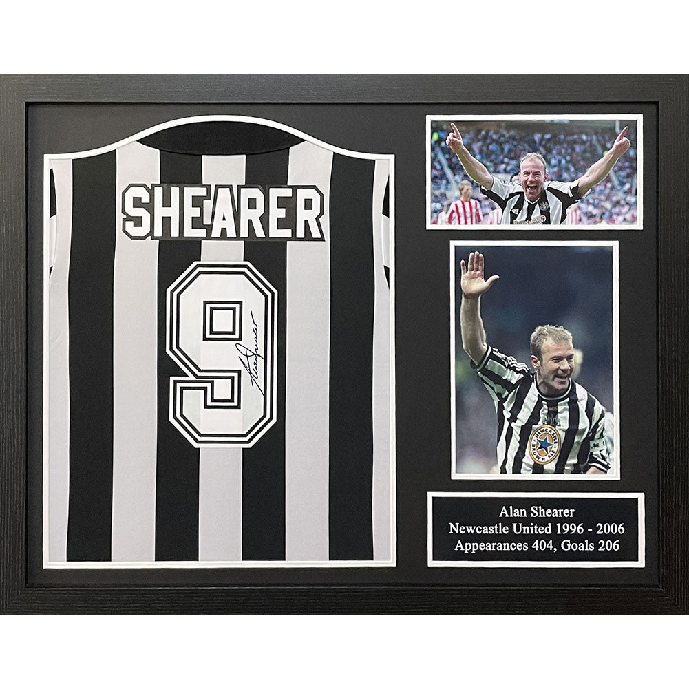 Official Newcastle United FC Shearer Signed Shirt (Framed)