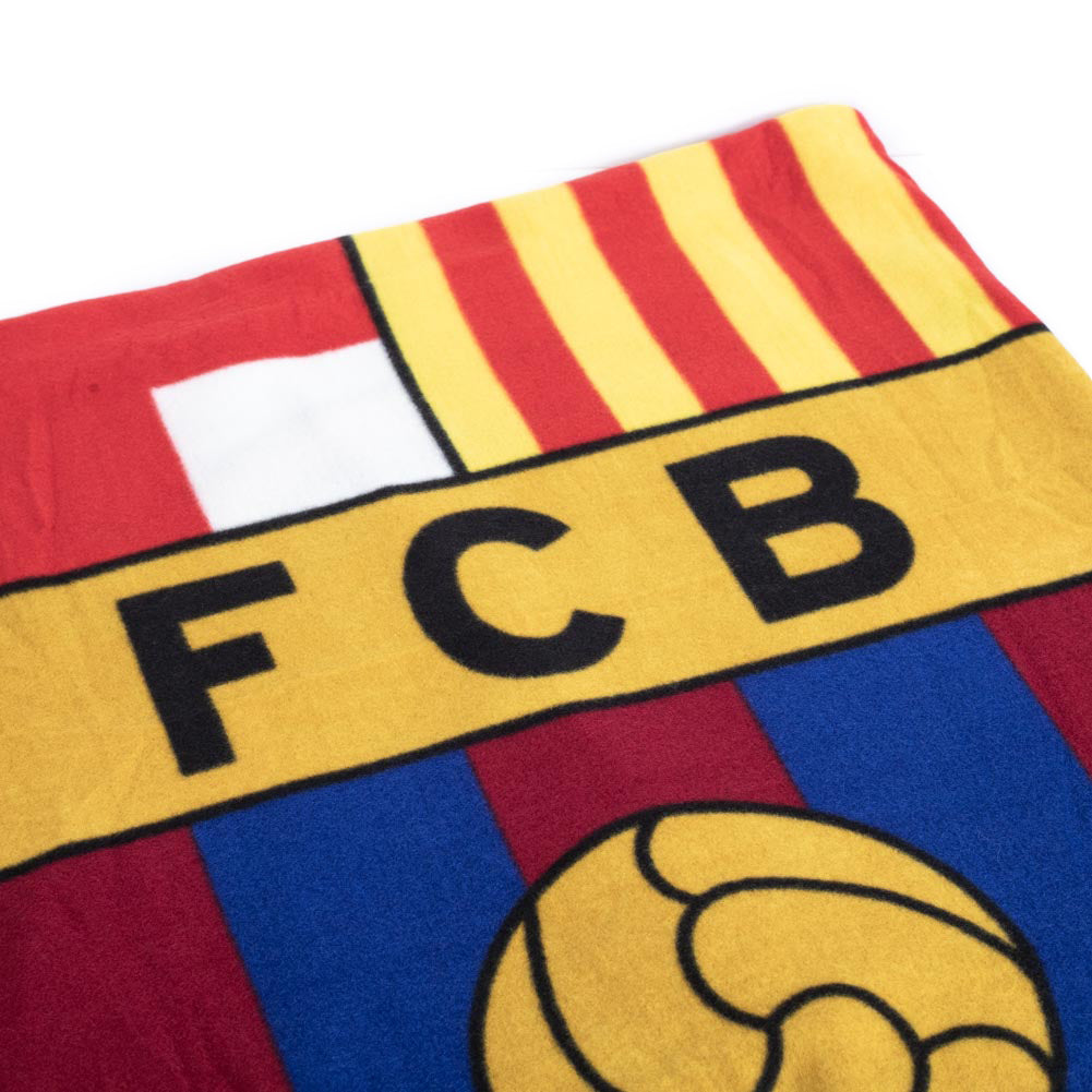 Official FC Barcelona Logo Fleece Blanket