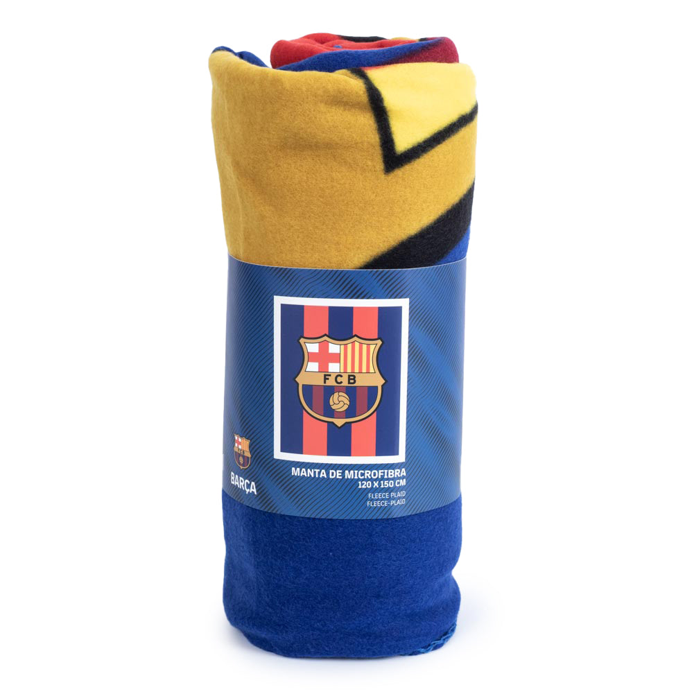 Official FC Barcelona Logo Fleece Blanket