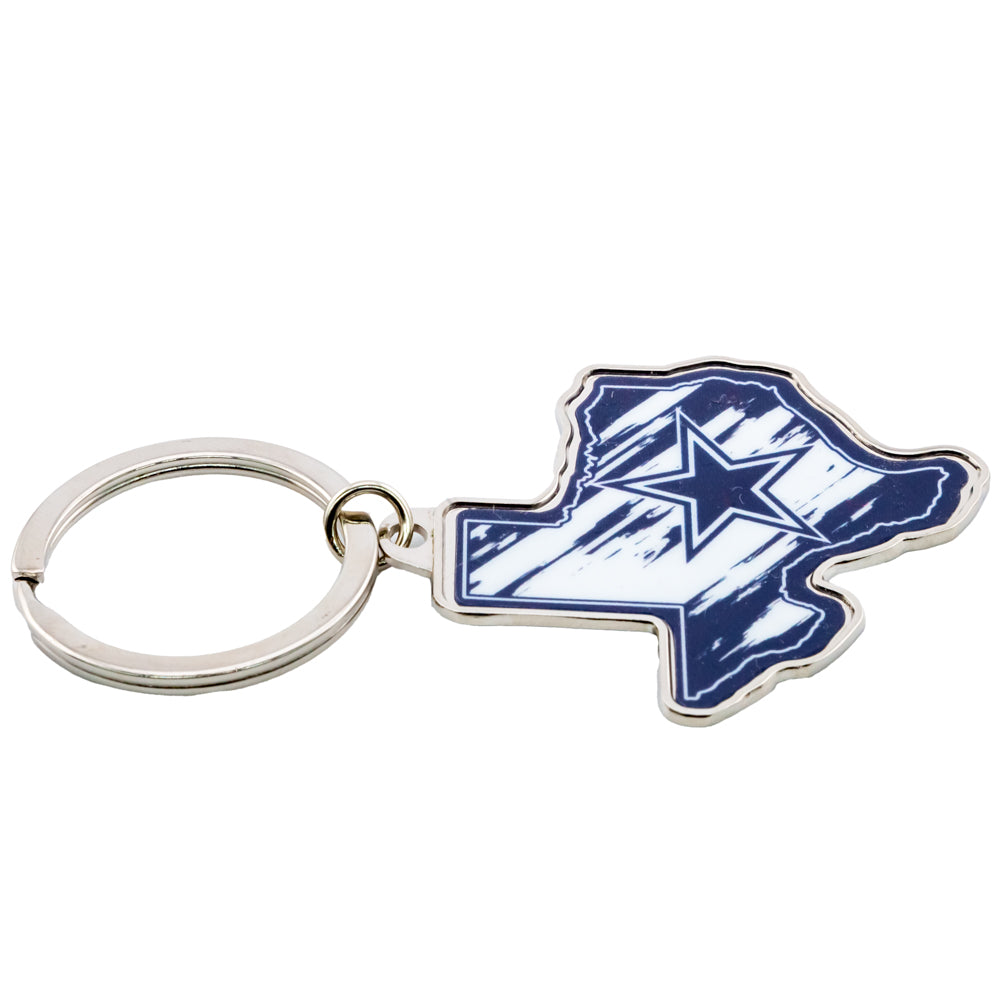 Official Dallas Cowboys State Shape Keyring