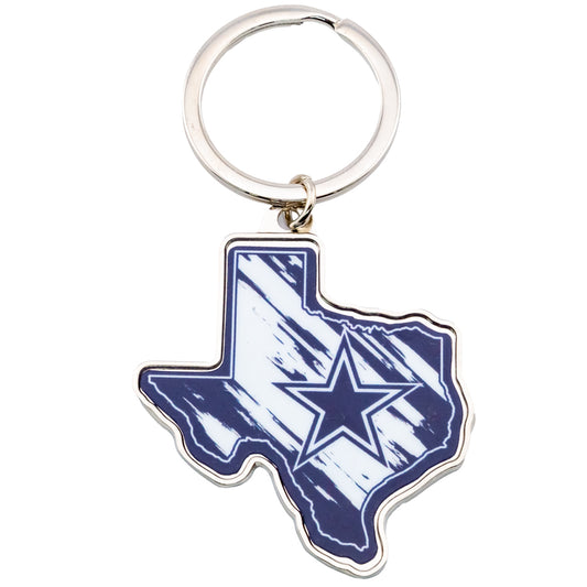 Official Dallas Cowboys State Shape Keyring