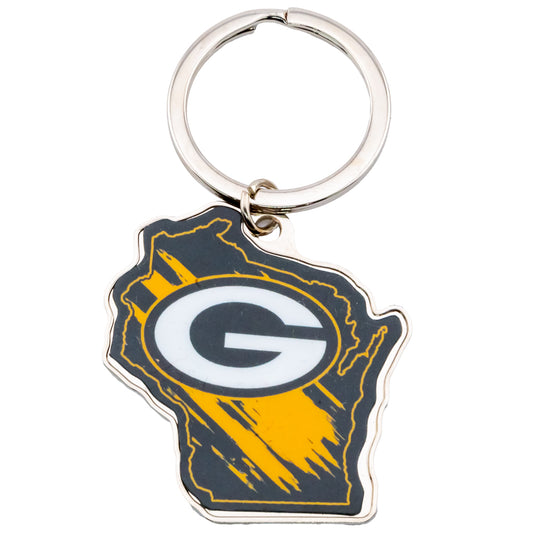 Official Green Bay Packers State Shape Keyring