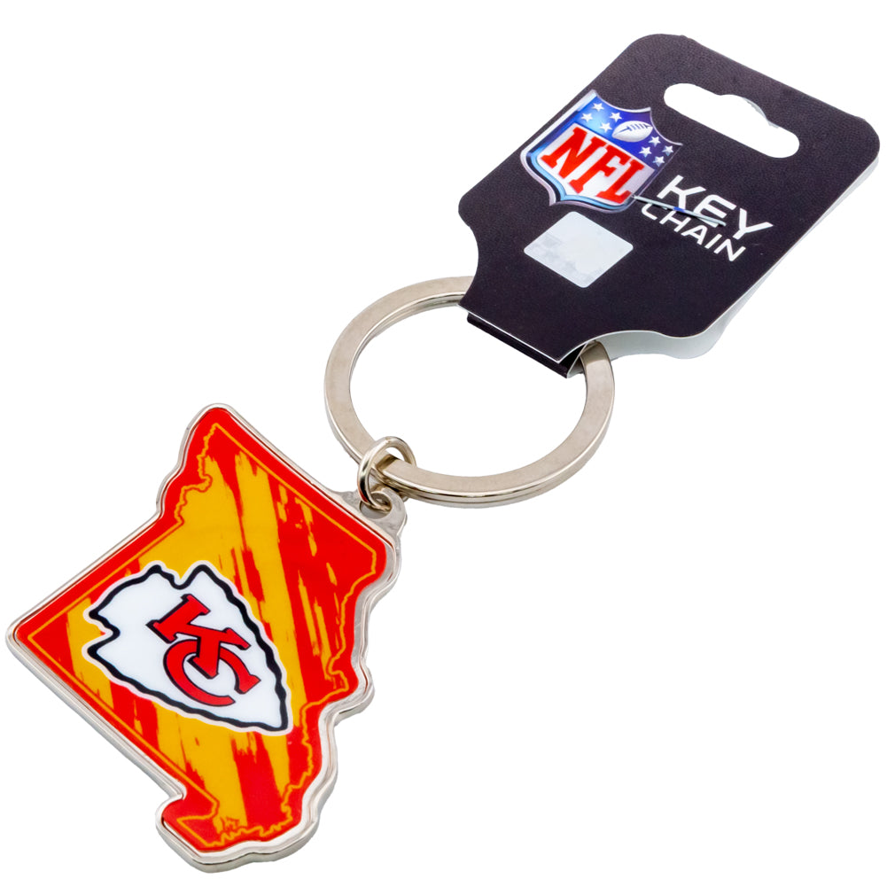 Official Kansas City Chiefs State Shape Keyring