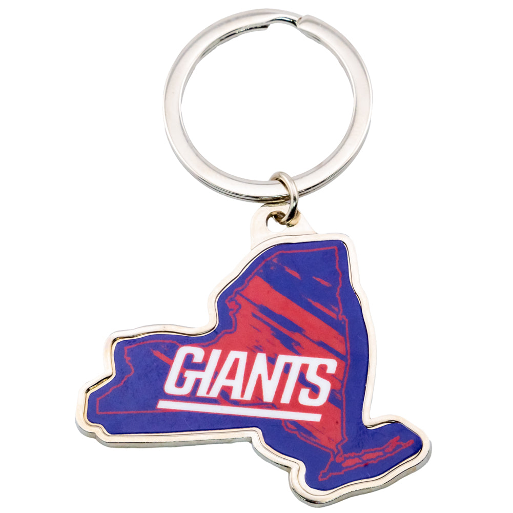 Official New York Giants State Shape Keyring