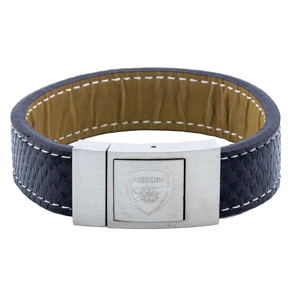 Official Arsenal FC Stitched Leather Bracelet