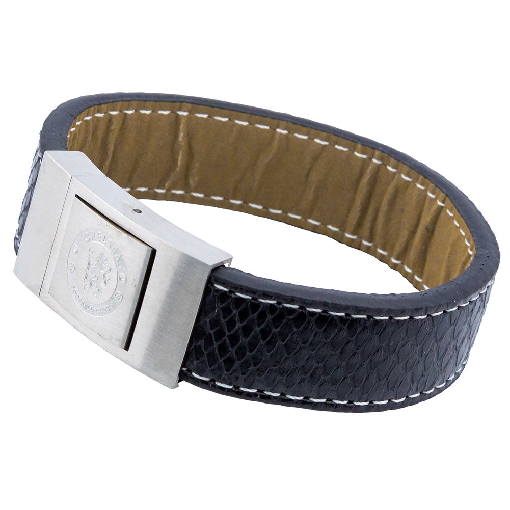 Official Chelsea FC Stitched Leather Bracelet