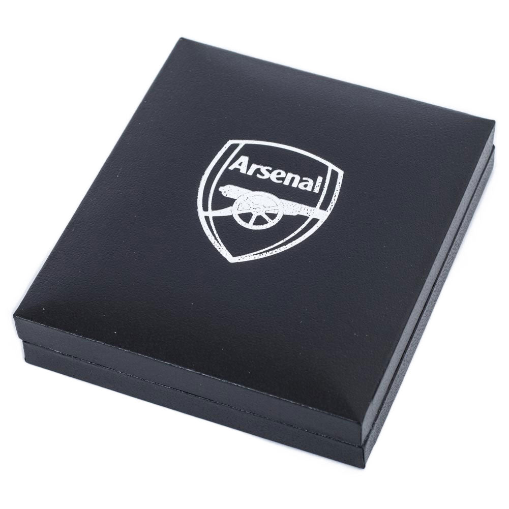 Official Arsenal FC 18ct Gold Plated on Silver Cannon Pendant & Chain