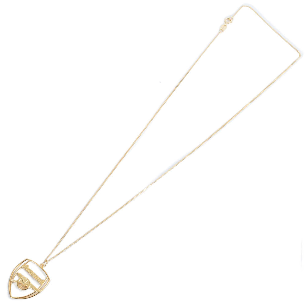 Official Arsenal FC 18ct Gold Plated on Silver Crest Pendant & Chain