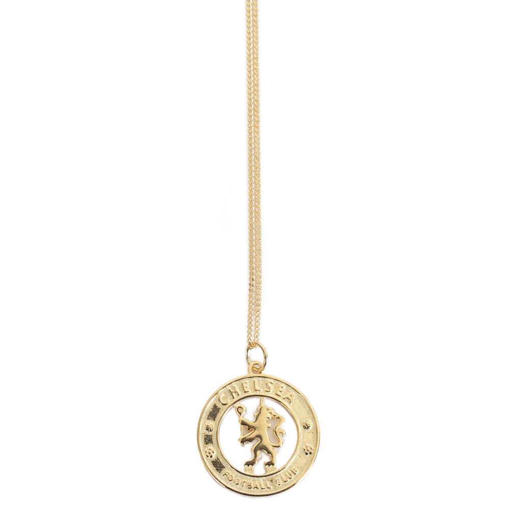 Official Chelsea FC 18ct Gold Plated on Silver Pendant & Chain