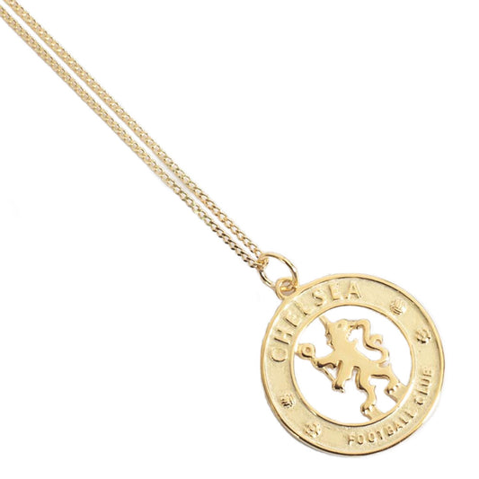 Official Chelsea FC 18ct Gold Plated on Silver Pendant & Chain