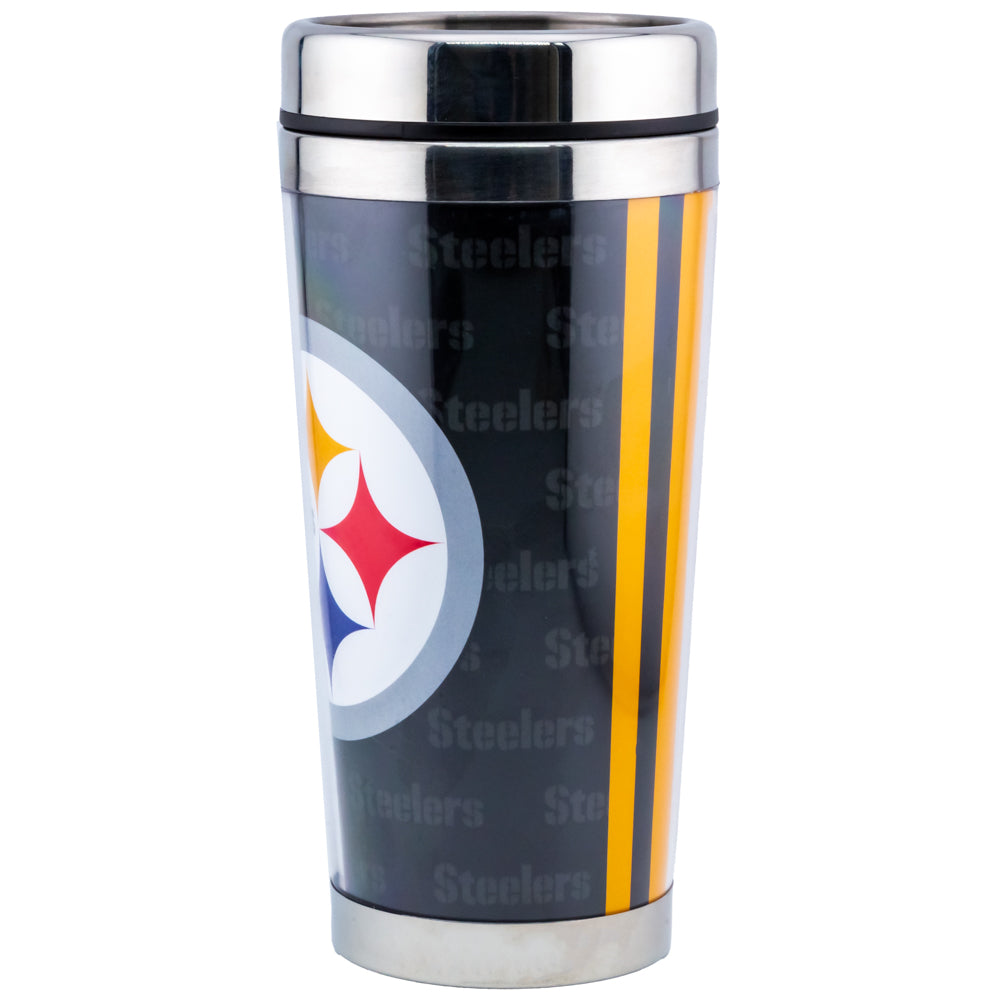 Official Pittsburgh Steelers Full Wrap Travel Mug