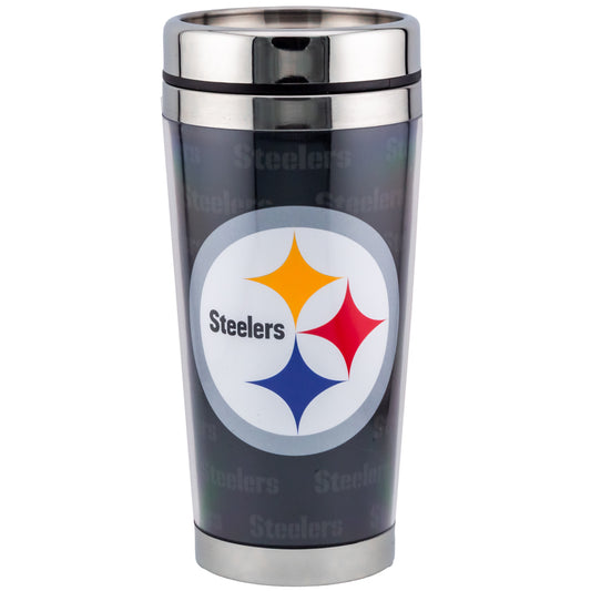 Official Pittsburgh Steelers Full Wrap Travel Mug