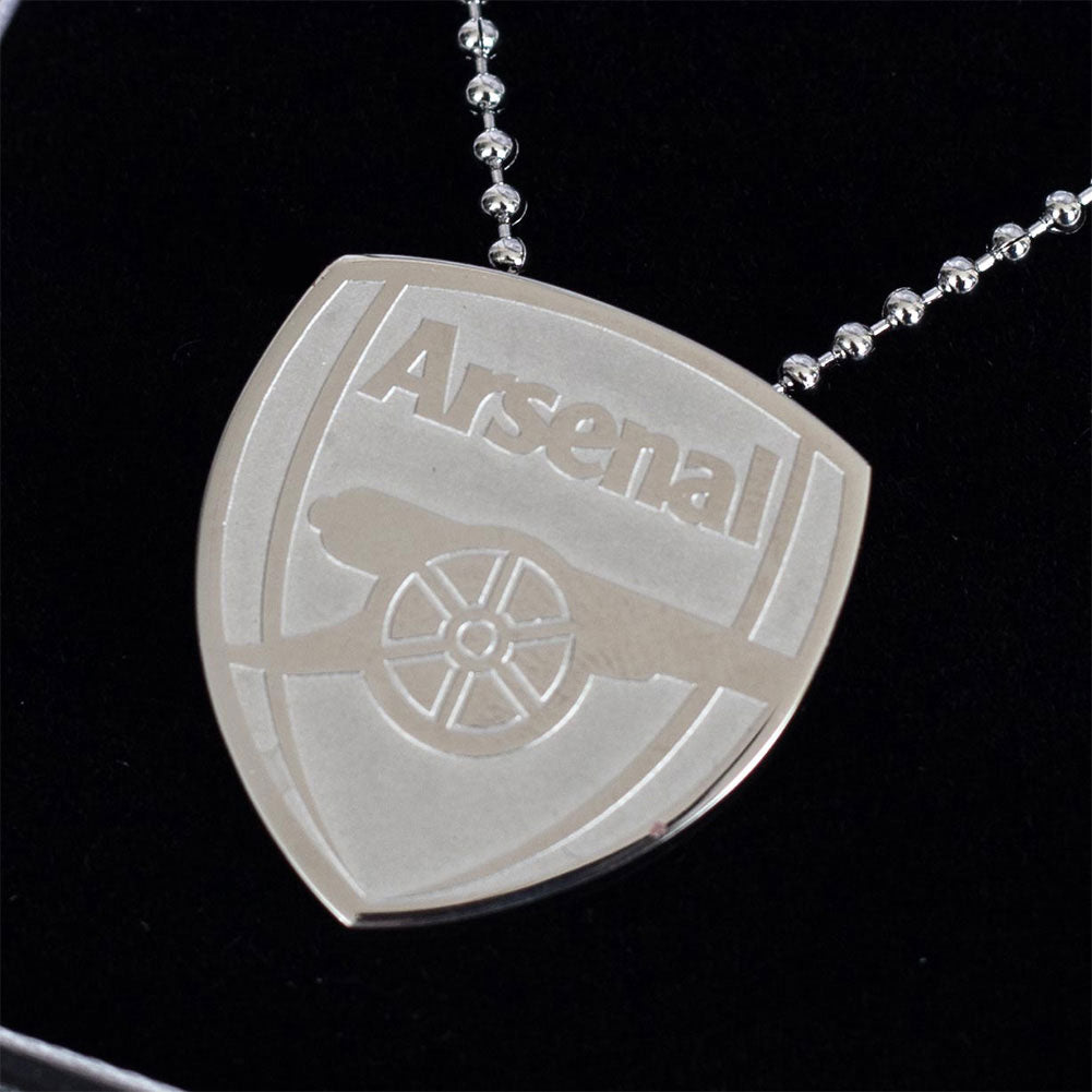 Official Arsenal FC Stainless Steel Large Pendant & Chain