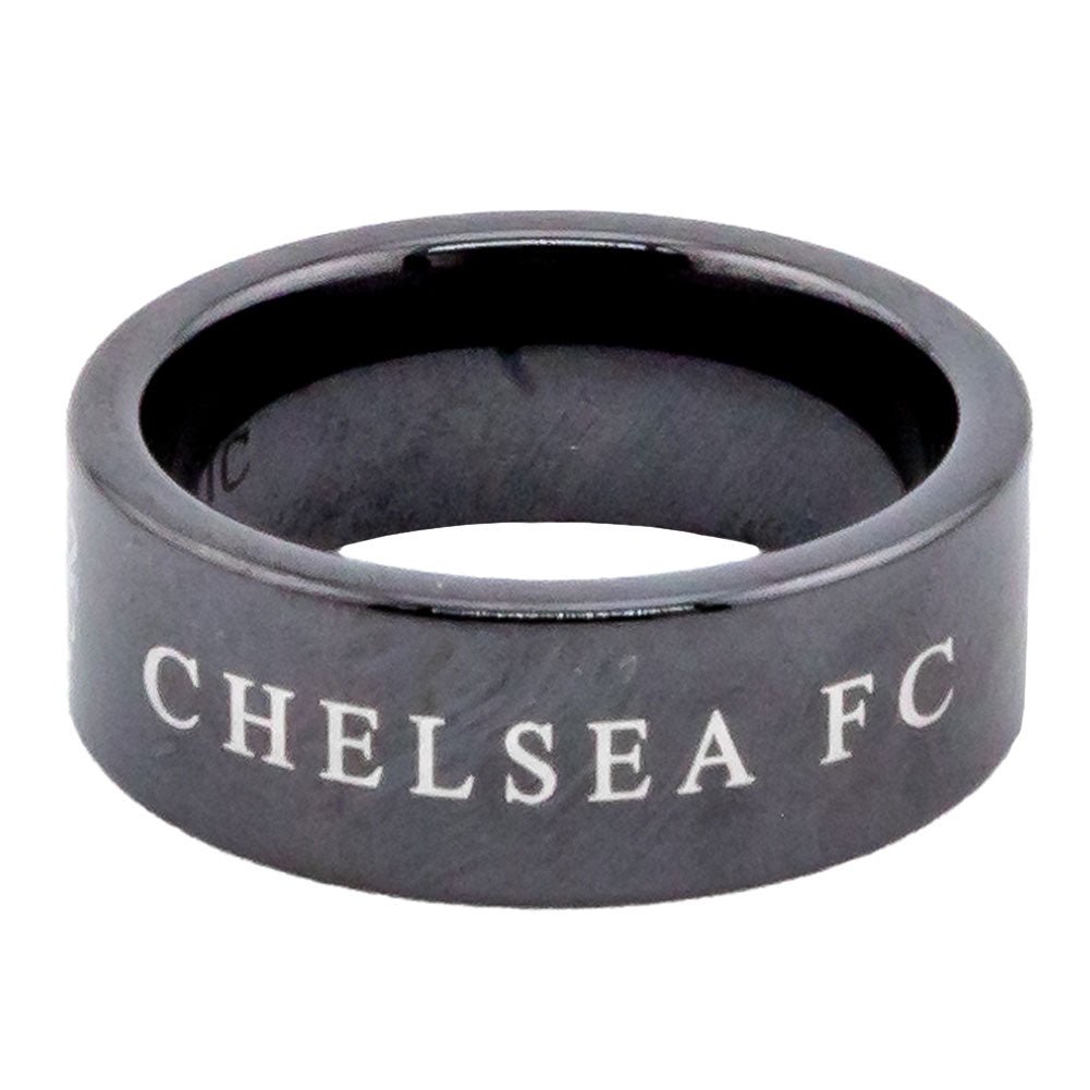 Official Chelsea FC Black Ceramic Ring Large