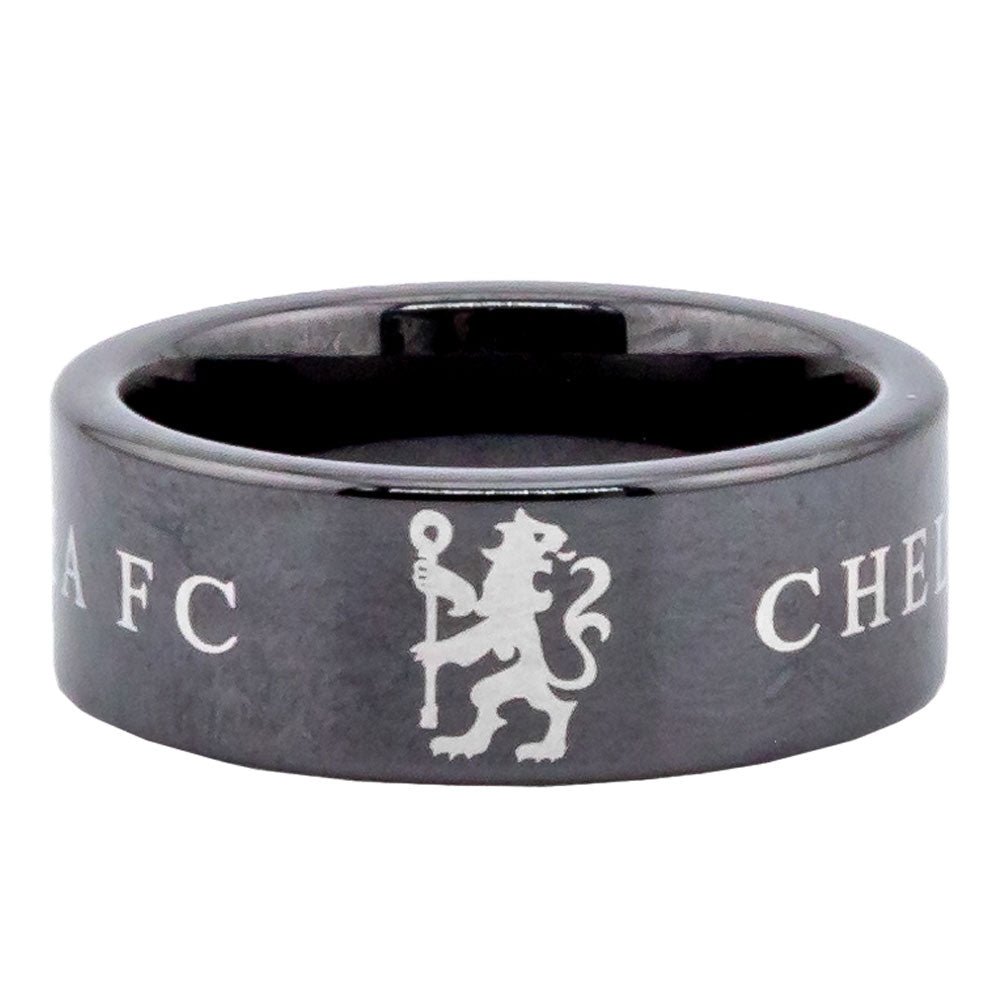 Official Chelsea FC Black Ceramic Ring Large