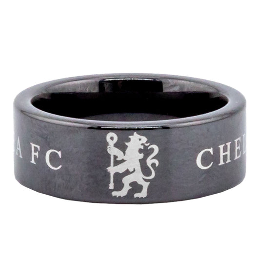 Official Chelsea FC Black Ceramic Ring Large