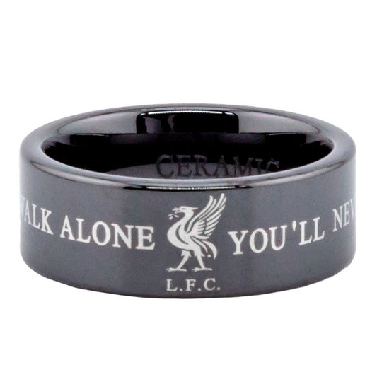 Official Liverpool FC Black Ceramic Ring Small