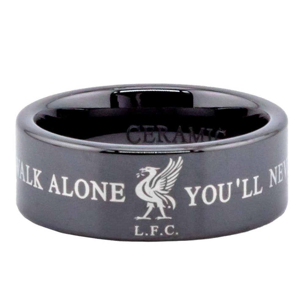 Official Liverpool FC Black Ceramic Ring Large