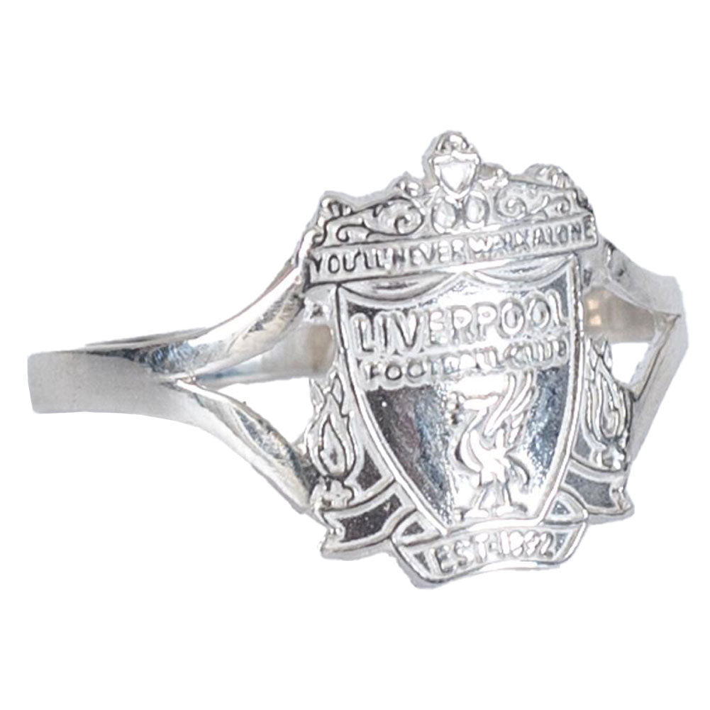 Official Liverpool FC Sterling Silver Split Shank Ring Medium