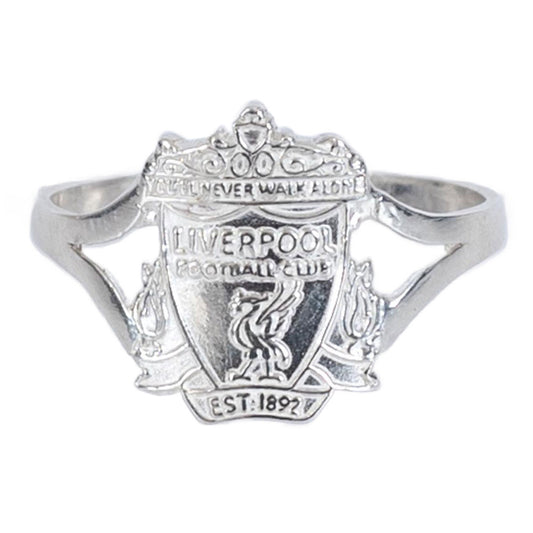 Official Liverpool FC Sterling Silver Split Shank Ring Small