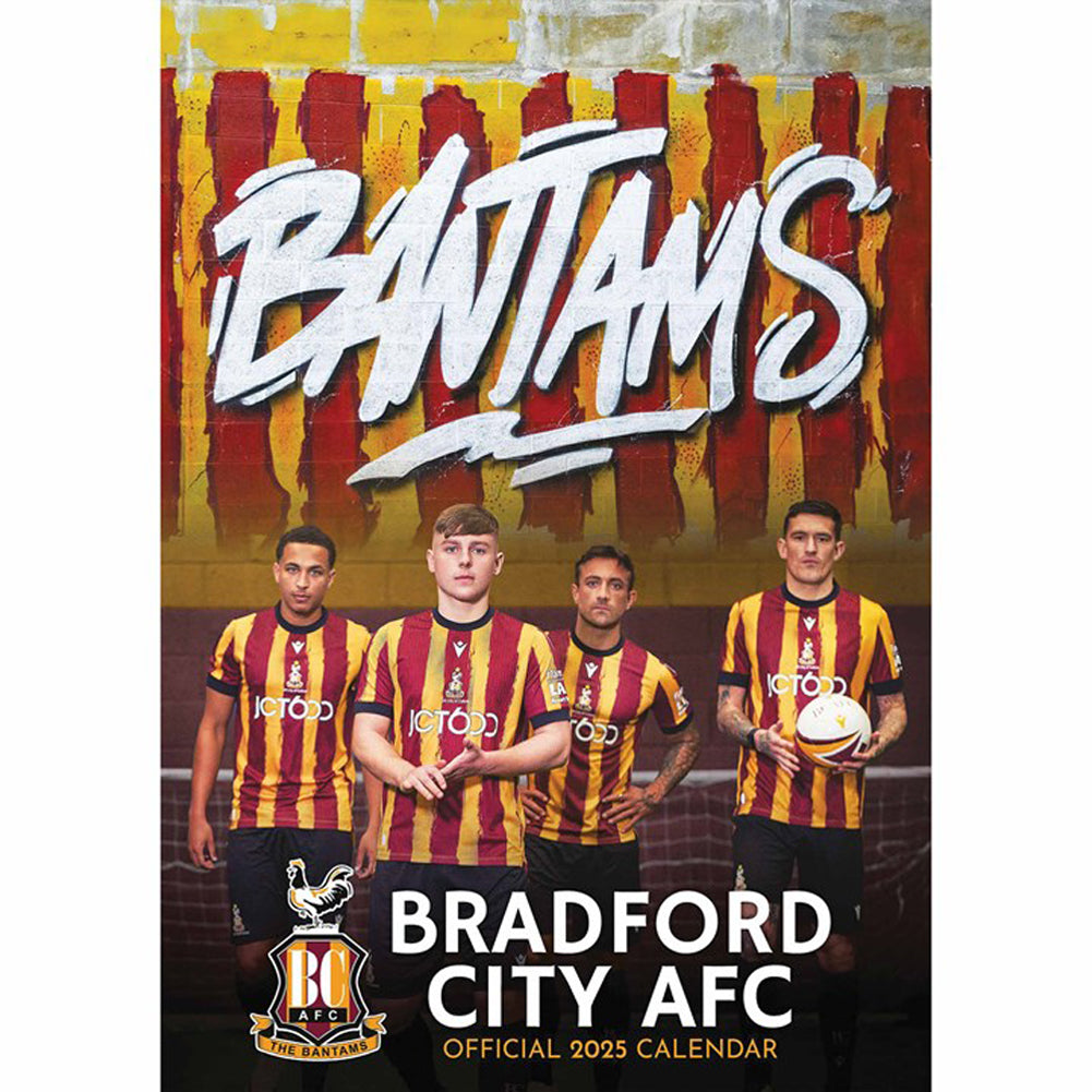 Official Bradford City FC A3 Calendar 2025