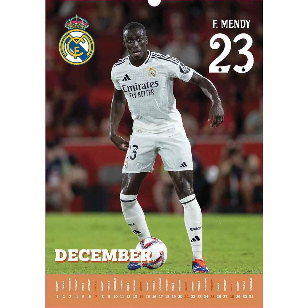 Official Real Madrid FC A3 Calendar 2025