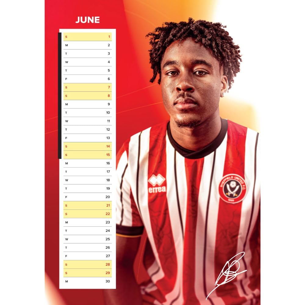 Official Sheffield United FC A3 Calendar 2025