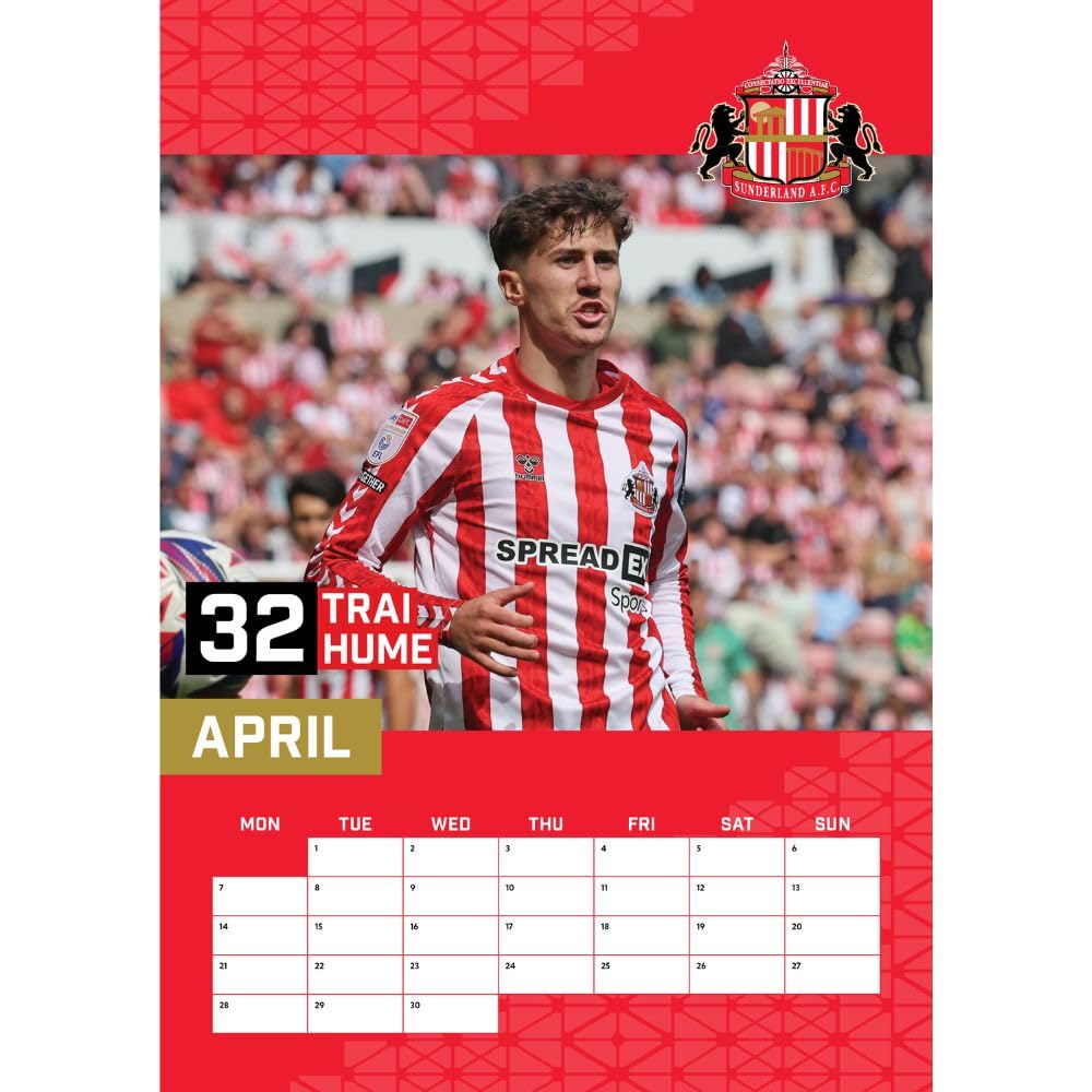 Official Sunderland AFC A3 Calendar 2025