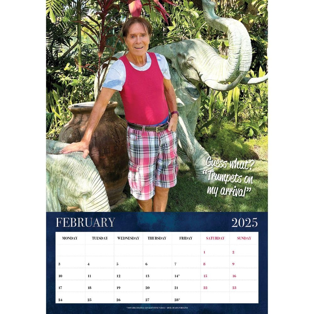 Official Cliff Richard A3 Calendar 2025