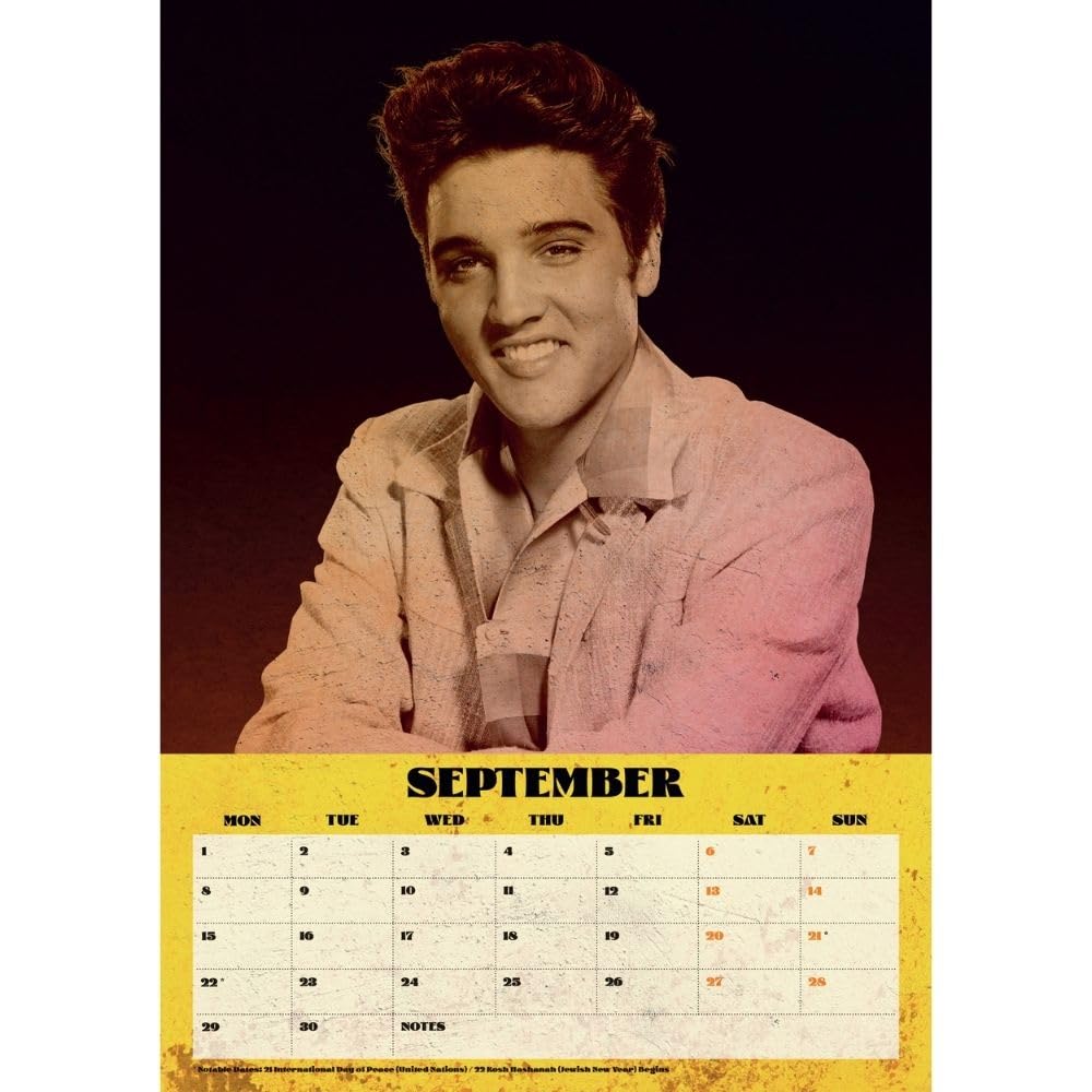 Official Elvis Presley A3 Calendar 2025