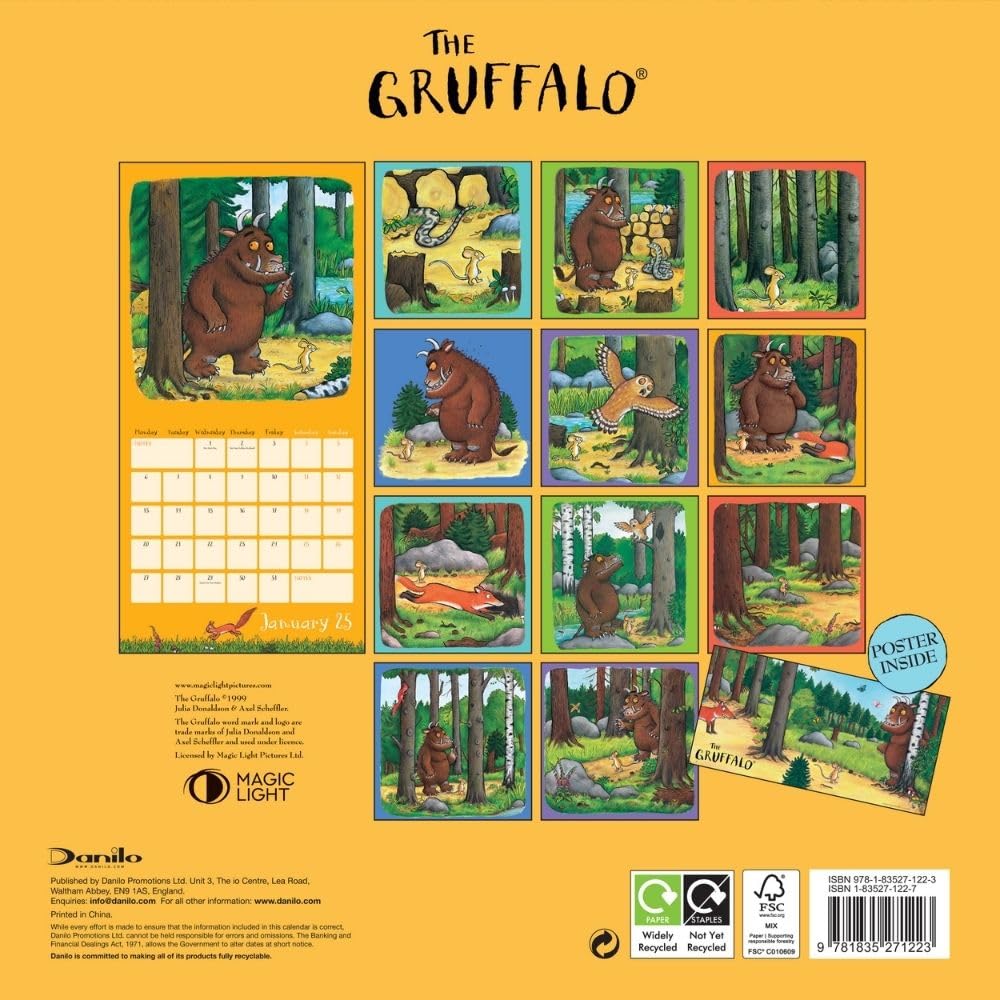 Official The Gruffalo Square Calendar 2025