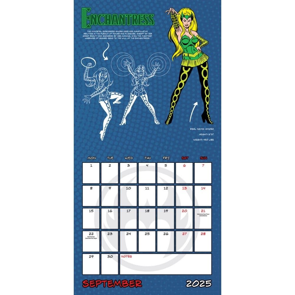 Official Marvel Comics Square Calendar 2025