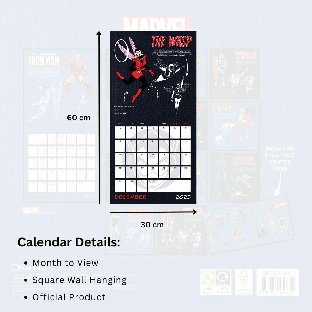 Official Marvel Comics Square Calendar 2025