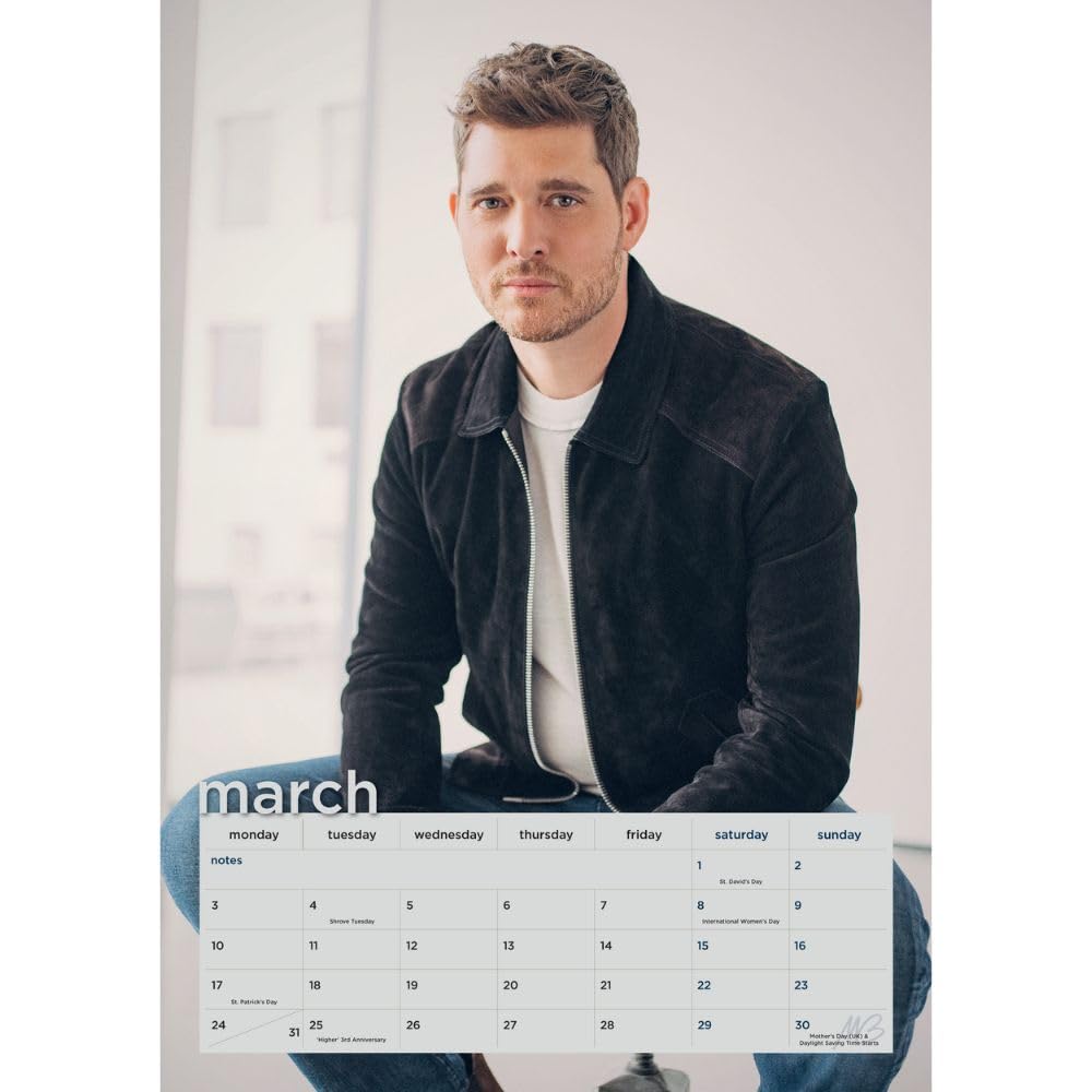 Official Michael Buble A3 Calendar 2025