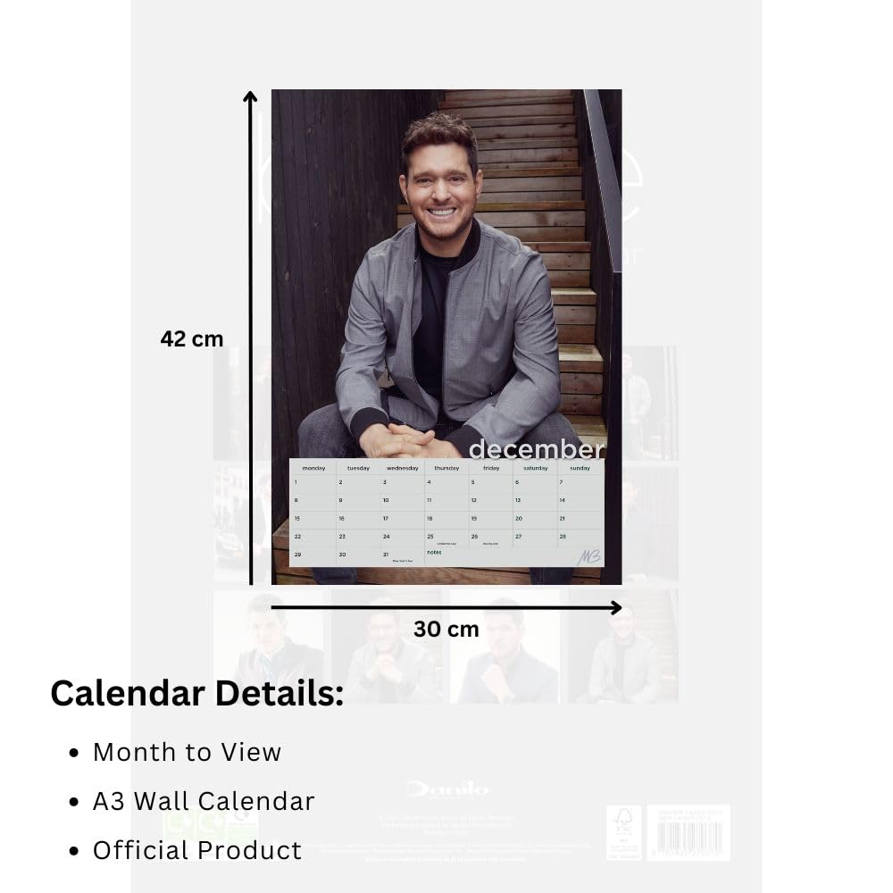 Official Michael Buble A3 Calendar 2025