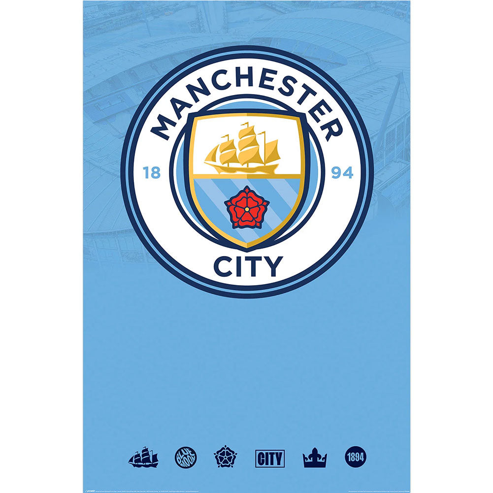 Official Manchester City FC Crest Poster 162