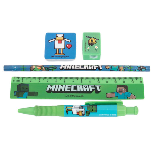 Official Minecraft 5pc Stationery Set