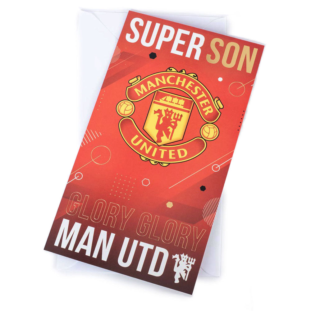 Official Manchester United FC Super Son Birthday Card