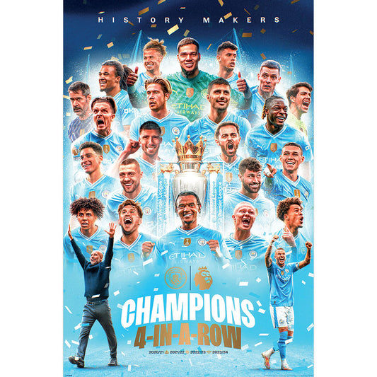 Official Manchester City FC Premier league Champions Poster 194