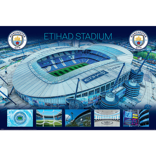 Official Manchester City FC Etihad Stadium Poster 199