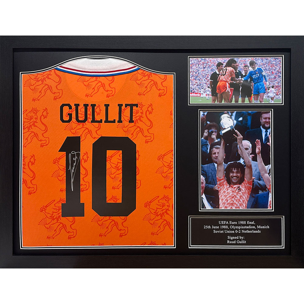 Official Netherlands Gullit 1994 Signed Shirt (Framed)