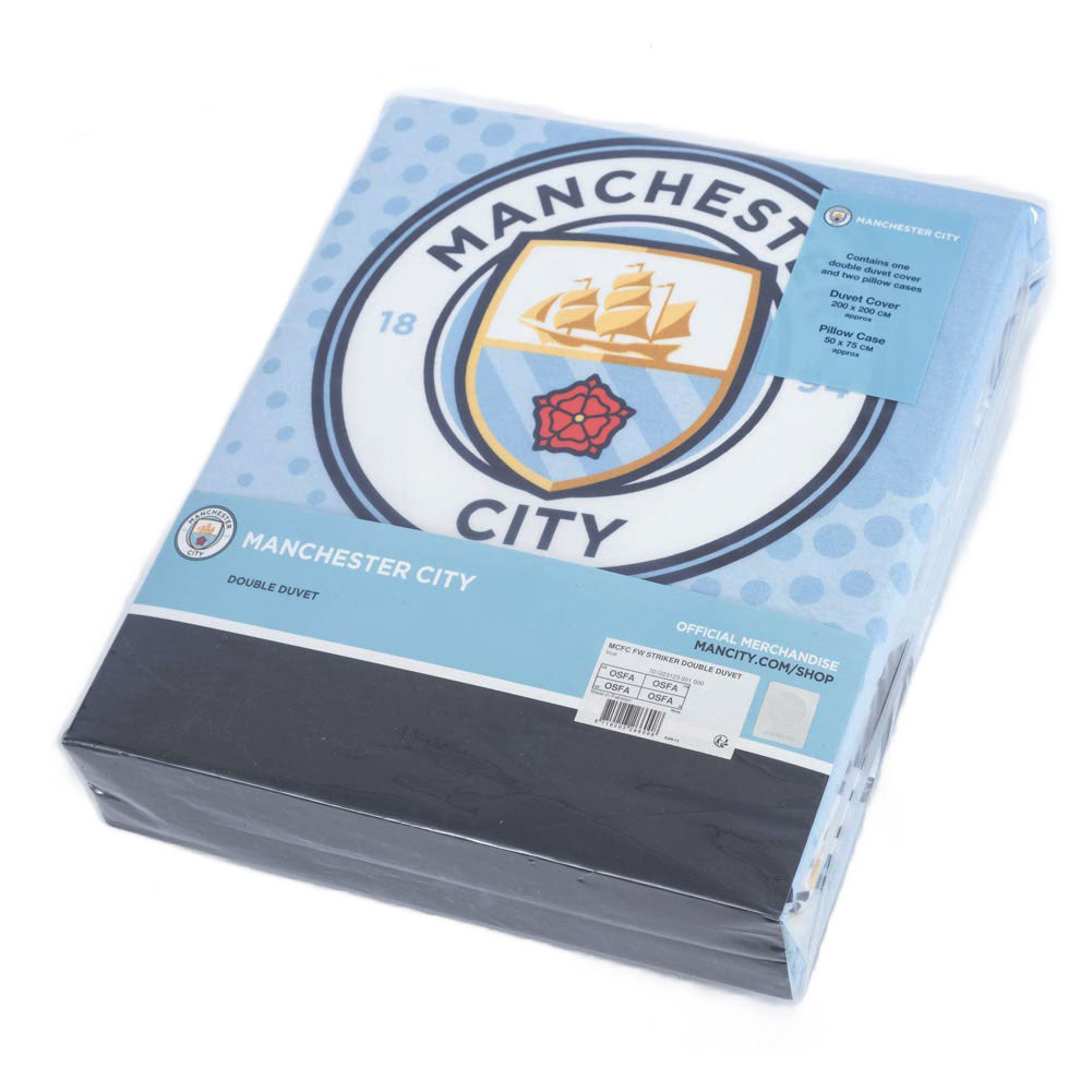 Official Manchester City FC Striker Double Duvet Set