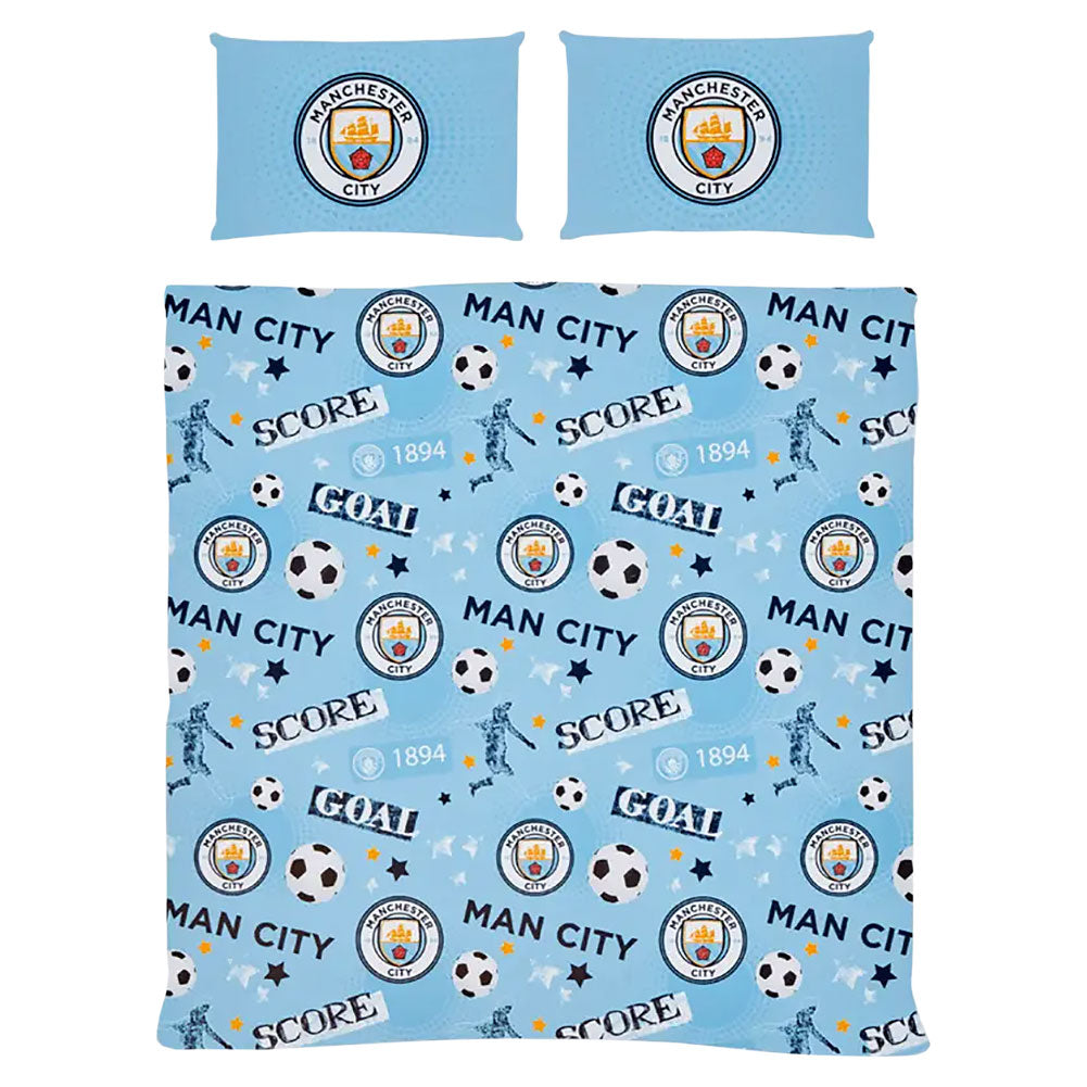 Official Manchester City FC Striker Double Duvet Set