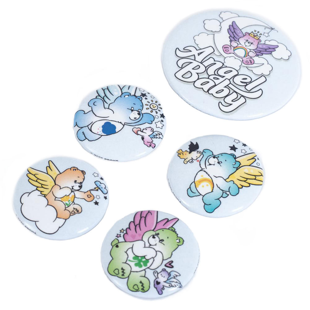 Official Care Bears Button Badge Set