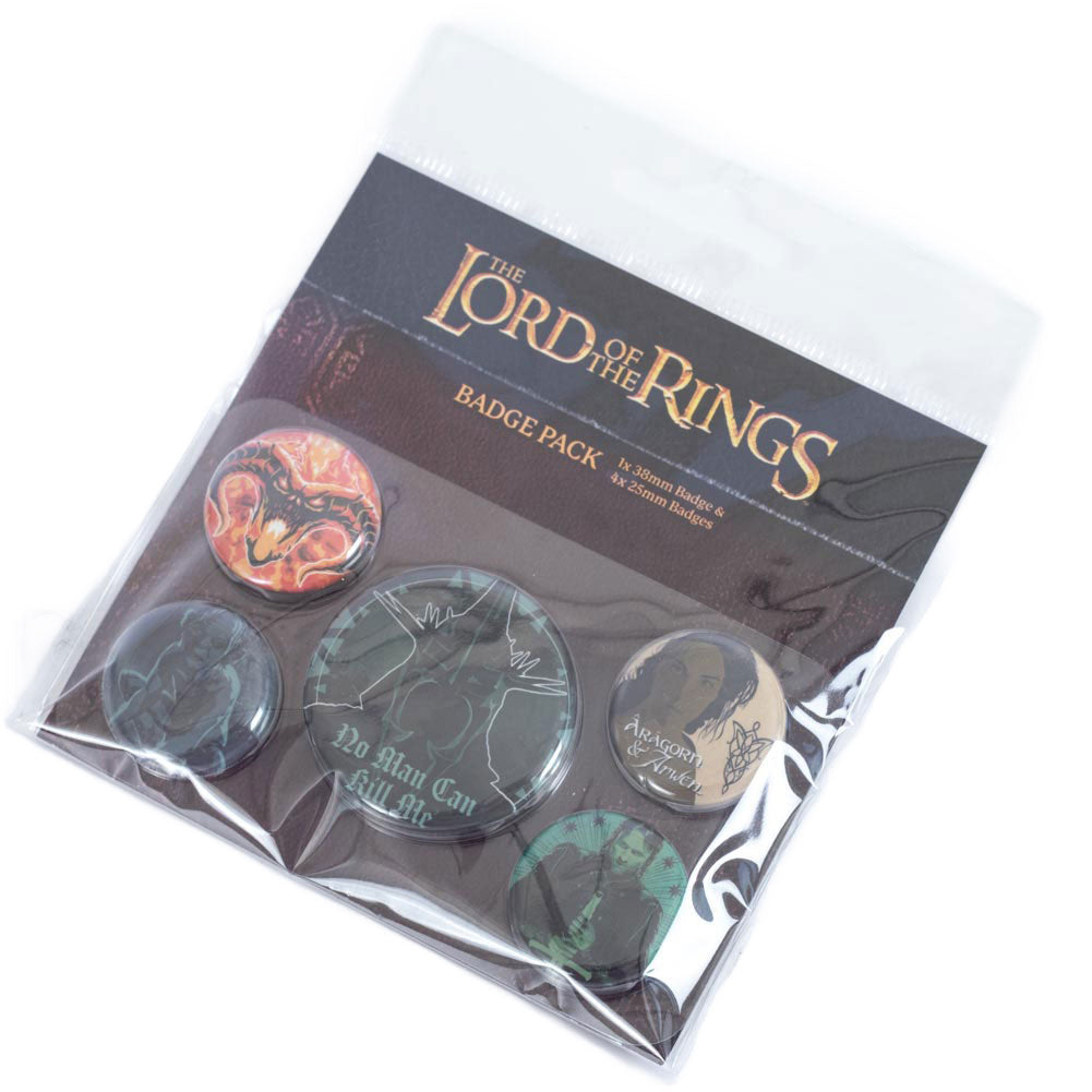 Official The Lord Of The Rings Button Badge Set