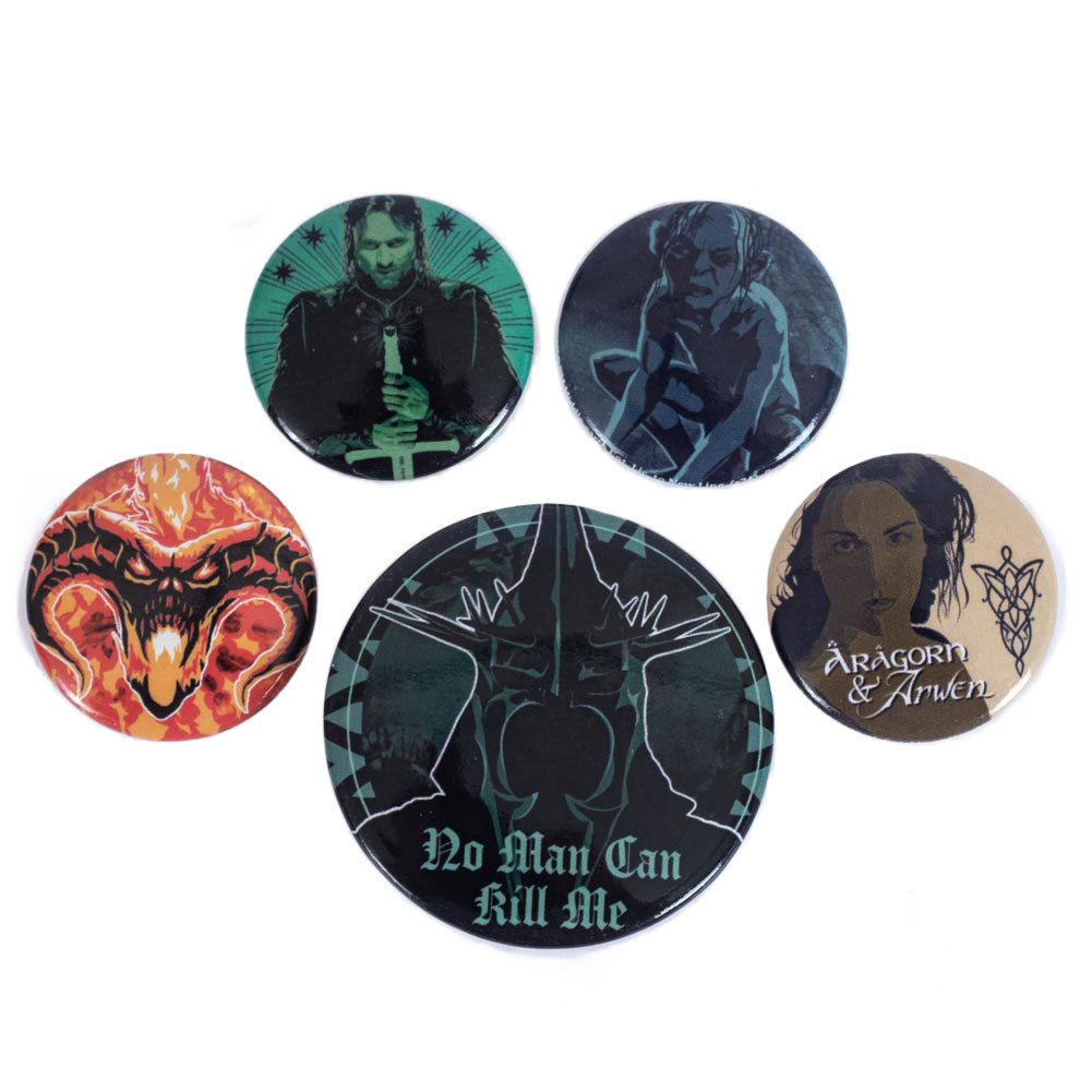 Official The Lord Of The Rings Button Badge Set